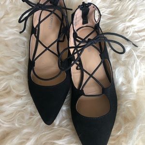 Lace up flats
